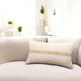 thumbnail image 4 of PILLOWPIA Linus Striped Cotton Pillow Cover, Dune, 12''x 20'', Decorative Throw Pillow Case, 4 of 8