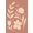 Orange, Pattern 9, variant on ODIKA 4'x6' Creamy Floral Elegance Vintage Garden Washable Area Rug Inspired by 18th Century Chinoiserie Frescoes for Dorm Room, Small Living Stain Resistant Low Profile, Easy Care