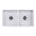 thumbnail image 3 of Nantucket Sinks T-FCFS33-DBL 33 Inch Double Bowl WhiteFarmhouse Fireclay Kitchen Sink T-FCFS33-DBL, 3 of 10