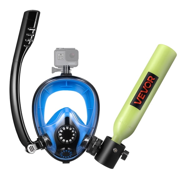 VEVOR Mini Scuba Tank with Sub-Mask, 0.5L Portable Small Diving Tank for Underwater Breathing, Lung Diving Cylinder up to 10 Minutes Dive Time