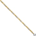thumbnail image 2 of 14K Two-Tone Jbsp's Polished Bracelet (7.5 X 5.75) Made In Italy lf1536-7.5, 2 of 5