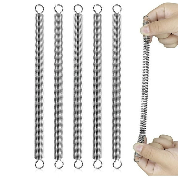6Pcs Extension Springs 3/8Inx6-1/2In,0.047In Spring Steel Double Hooks for Mechanical Repair Industrial Garage Door DIY