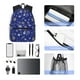 thumbnail image 4 of Easygdp Golden Snowflakes Royal Blue Mochila Casual para Portátil, Mochila para Escuela, Viajes, Negocios, 4 of 6