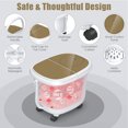 thumbnail image 3 of Costway Foot Spa Bath Massager w/ 2-Angle Shower & Motorized Rollers Coffee, 3 of 10