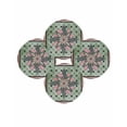 thumbnail image 7 of 15 Inch Round Placemats Set of 4, Farmhouse Flowers Non Slip Heat Insulation PP Table Mats, Ethnic Retro Abstract Pattern Lattice Washable Place Mats for Kitchen Dining Party Table Decor, 7 of 7