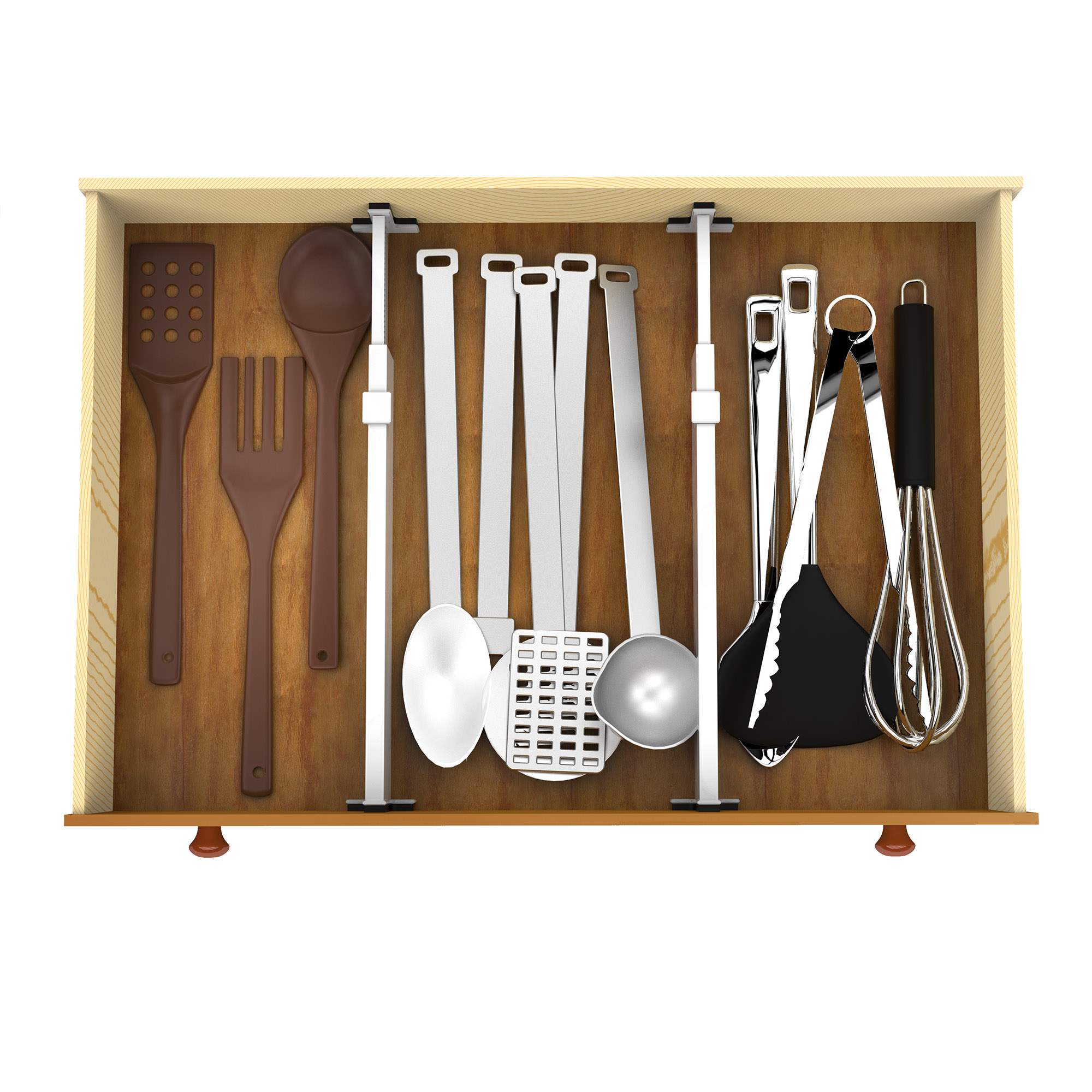 Lavish Home Expandable Drawer Divider and Organizer – Set of 2
