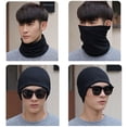 thumbnail image 3 of Elastic Hat Letter Pattern Hat Unisex Fall Winter Hat Colorful Letter Print Elastic Adjustable Head Circumference Hop Style, 3 of 5