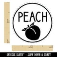 thumbnail image 2 of Peach Text with Image Flavor Scent Self-Inking Rubber Stamp Ink Stamper - Sky Blue Ink - Mini 1/2 Inch, 2 of 7