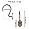 thumbnail image 5 of Necvior 12Pcs Shower Curtain Rings Set,Stainless Curtain Hangers Smooth, 5 of 16