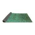 thumbnail image 2 of Ahgly Company Indoor Rectangle Oriental Turquoise Blue Industrial Area Rugs, 2' x 4', 2 of 4
