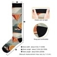 thumbnail image 3 of FORMRS Womens Knee High Socks Casual Long Thick Travel Daily Wear, 2 Pairs, Mid Century Orange Juice, 3 of 6