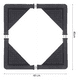 thumbnail image 4 of Base Soporte Movil Ajustable Refrigerador Lavadora Mueble Negro, 4 of 5