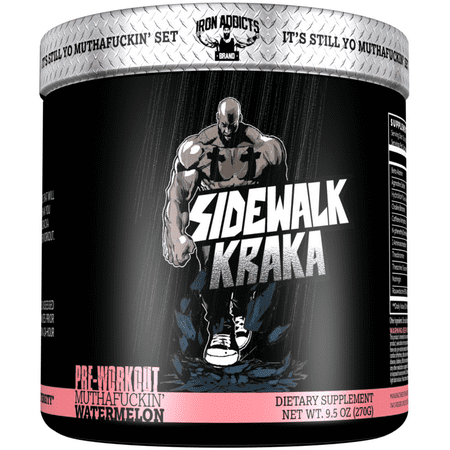 Iron Addicts Sidewalk Kraka Pre-Workout Powder Watermelon 30 Servings