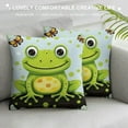 thumbnail image 3 of JEUXUS Throw Pillow Covers On And Cushion Covers Cartoon Green Peas Dragonfly Exotic Beautiful Home Decorative Throw Pillowcases For Patio Sofa Couch, 3 of 5