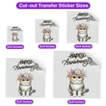 thumbnail image 5 of Happy Anniversary Exotic Shorthair Celebrates Wedding Love Family Party Cutout Transfer Sticker Cat Lover Kitten Owner Gifts Transparent Decal Art Decor - 01015, 5 of 5