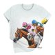 thumbnail image 4 of Tops de Ajuste Suelto para las Mujeres Sudadera Casual Impresa Manga Corta Cuello Redondo Superior, Poliéster, 4 of 5