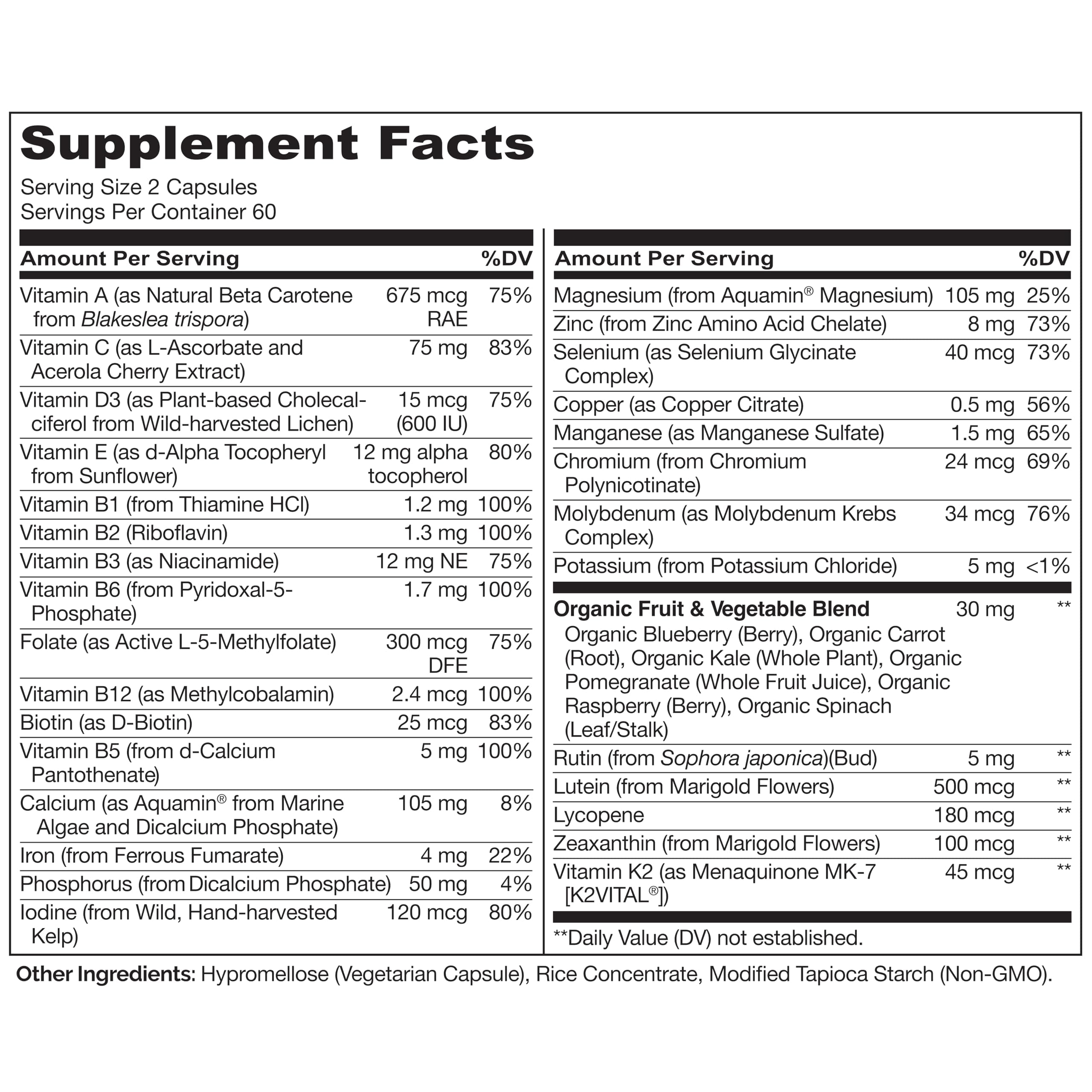 NATURELO Teen Multivitamin - Whole Food Multivitamin - with Minerals for Teenage Boys & Girls - Supplement for Active Kids - Non-GMO - Vegan & Vegetarian - 120 Capsules