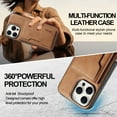 thumbnail image 4 of Allytechgroup Magnetic Case for Samsung Galaxy A16 5G, Premium PU Leather TPU Back Cover Compatible with Magsafe & Car Mount, Drop Protection Shockproof Phone Case for Samsung Galaxy A16 5G, Brown, 4 of 4