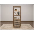 thumbnail image 2 of Crafters and Weavers 73" High Misha Solid Pine Bookcase in Multi-Color, 2 of 4