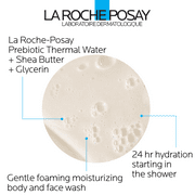 La Roche-Posay Lipikar AP+ Moisturizing Unscented Body and Face Wash for Sensitive Skin, 13.52 fl oz