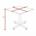 thumbnail image 4 of Regency Kobe 30" Square Breakroom Table- Noble Oak & 4 Restaurant Stack Chairs- Black, 4 of 10