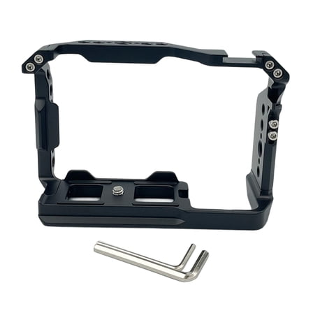 Aluminum Camera Cage for ZV-E10 II Cameras With Quick Release System And Ergonomic Silicone Handle