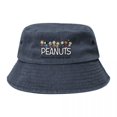thumbnail image 3 of Gorro de pescador de algodón unisex con diseño de cómic de Peanuts, gorra vaquera de pescador con Snoopy, Charlie Brown y Woodstock, elegante para deportes al aire libre, 3 of 5