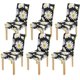 thumbnail image 1 of ABPHQTO Funda protectora para silla con diseño de margaritas y flores, para comedor, hotel, boda, fiesta, juego de 6, 1 of 4