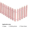 thumbnail image 3 of Unique Bargains Miniature Garden Fence, 35 Inch Long Picket Fence Mini Ornament, Pink, 3 of 5