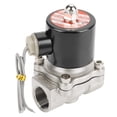 thumbnail image 1 of Daboolka 12V G3/4"Acero inoxidable 304 Válvula solenoide eléctrica normalmente cerrada 2 posiciones 2 vías, 1 of 8