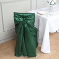 thumbnail image 2 of Efavormart Hunter Green Chair Covers for Party 1 Set Universal Satin Self Tie Banquet Folding Wedding Chair Cover - Fit on Most Chairs - Easy Use & Machine Wash Slipcovers for Outdoor Events, 2 of 2