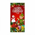 thumbnail image 2 of Cortina para Puerta de Fiestas, Fondo Festivo, con Santa Claus y un Cachorro, Decoración Navideña, Tela Colgante, 185x90cm, para Uso Interior y Exterior, 2 of 6