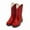 red, variant on Kids Western Boots Girls Cowgirl Boots Unisex-Child Mid Calf Glitter Toddler Cowboy Boot Little Big Kids Western Riding Shoes