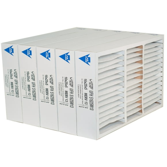 United Filter Compatible Honeywell 16x25x5 MERV 13 Pleated HVAC AC Furnace Air Filters (5 Pack)
