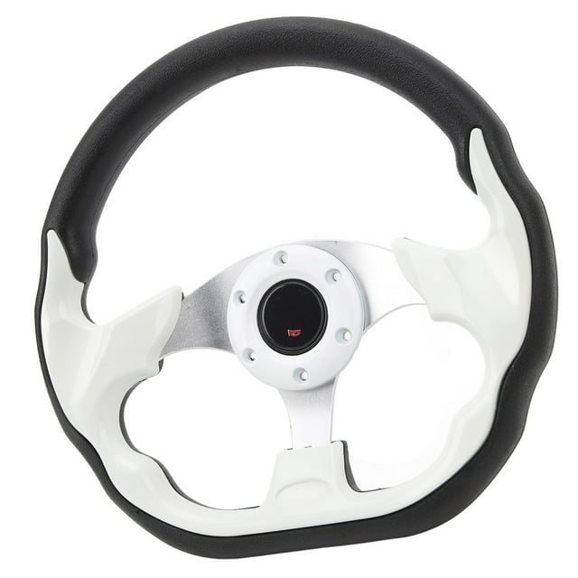 12.5 Inch Cart Steering Wheel Replacement - Universal 6 Hole Design For E - Z - GO TXT & RXV - Upgrade Your Cart Steering Experience