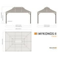 thumbnail image 6 of Sojag Outdoor 12' x 16' Mykonos Double Roof Hardtop Gazebo Outdoor Sun Shelter, 6 of 9