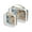 Marble Pattern Blue Gold, variant on Clear Makeup Bags with Handle Large Opening 2 Pack Set Toiletry Bag Quart Size Bag, for Women Man Traveling Travel Essentials, Toiletries and Other. Tropical Plant Leafs