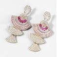 thumbnail image 4 of Bluelans  Drop Earrings 1 Pair Stainless Vintage Great  Multi Layer Fan-shaped Drop Earrings, 4 of 5