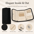 thumbnail image 4 of Kabuer Travel Jewelry Case, Foldable Jewelry Organizer for Earring, Ring, Necklace, Bracelet, Black, 4 of 7