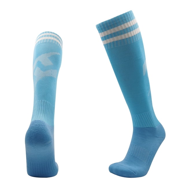 Calcetines largos de algodón hasta la rodilla para niño y adulto, medias deportivas de alta calidad para fútbol, correr y béisbol en unisex