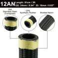 thumbnail image 3 of Unique Bargains 3ft 12AN Fuel Hose AN12 Universal Car Braided Nylon Stainless Steel CPE Oil Fuel Gas Line Hose Black, 3 of 6