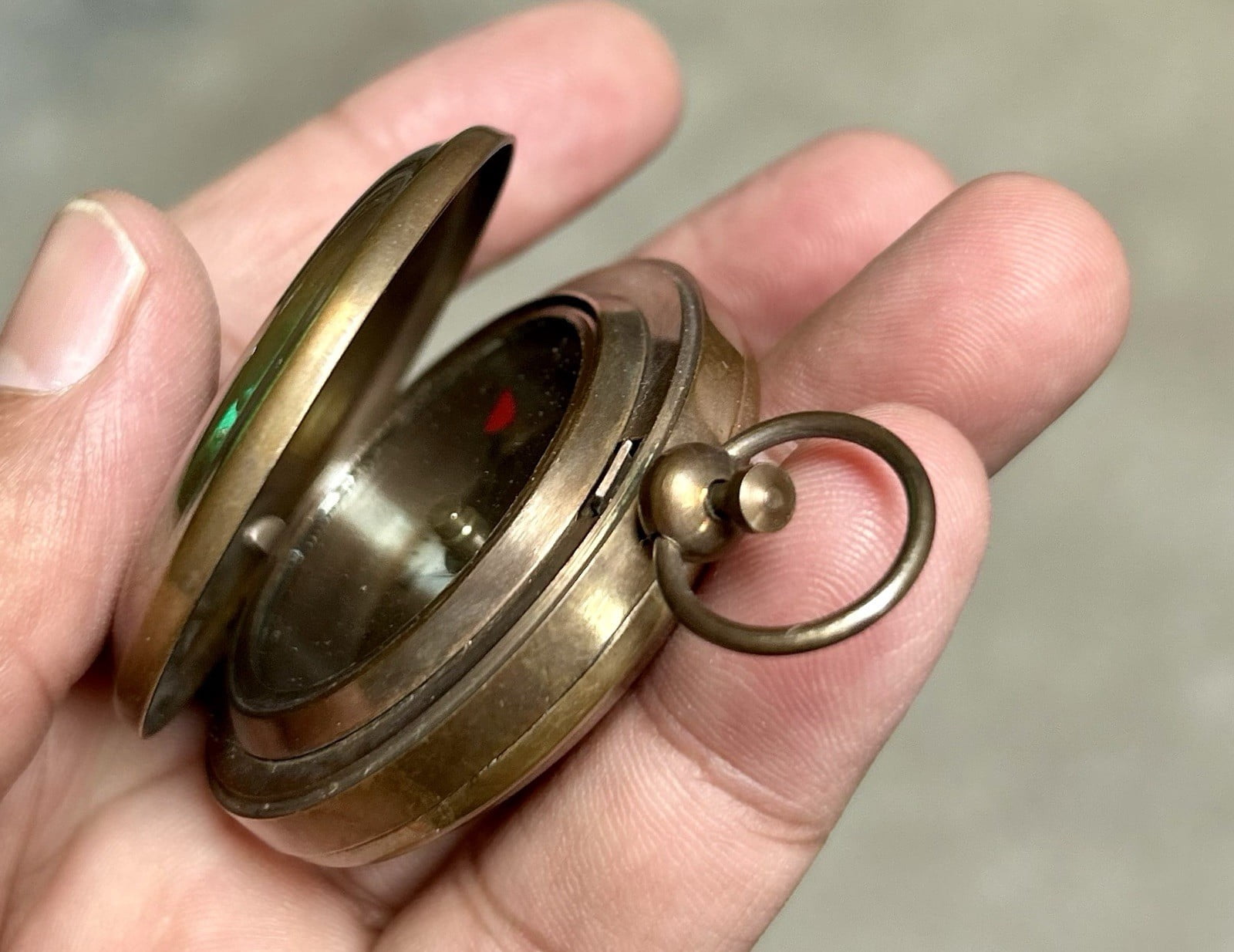 vintage nautical brass compass antique