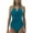 Blue, variant on WAYUTE Womens One Piece Swimsuits Solid Color Tummy Control Triangle Bathing Suits Backless Fashion Slim Fit Comfortable Swimwear