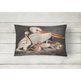 thumbnail image 2 of Carolines Treasures JMK1026PW1216 White Pelicans Canvas Fabric Decorative Pillow  12H x16W multicolor, 2 of 3
