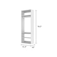 thumbnail image 3 of LivelyLodge Wooden Modular Closet System :Closet Organizer Modern Open Wardrobe Closet System with Hanging rod and shelf for Bedroom&Coatroom White Finish for All Ages, 3 of 4