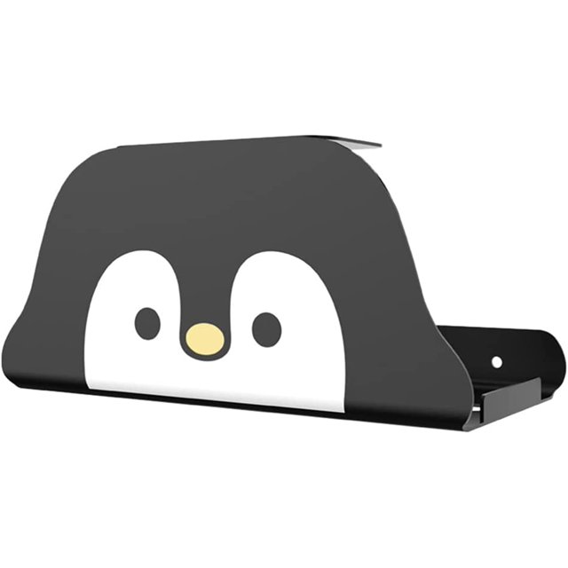 Soporte para toallas de papel con forma de pingüino montado en la pared sin perforaciones debajo de los gabinetes de cocina soporte para toallas de papel higiénico soporte para rollos de papel organiz JFHHH pequeña