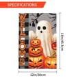 thumbnail image 3 of Halloween Garden Flags Buffalo Check Plaid Ghost Pumpkin Fall Flags Halloween Yard Art Festive Scary Outdoor Decorations 12"x18", 3 of 7