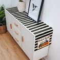thumbnail image 2 of Chemin de Table en Coton et Lin Long Chemin de Mariage 13x72 Pouces Halloween Citrouille Crow sur Rayures Noires Foulard de Commode Chemin de Table Décorations Rustiques Lignes de Table, 2 of 8