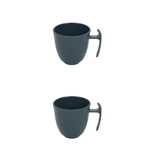 Taza de café Inteprter Taza de plástico redonda universal reutilizable Azul 2Conjunto