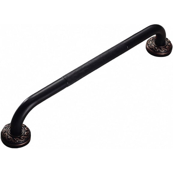 20-Inch Grab Bar Featuring Anti-Slip Handrail, Solid Brass, Oil Rubbed Bronze, Heavy-Duty Construction Armrest, Bathroom Bathtube Shower Safety Rail